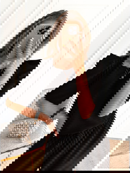 Czarny komplet bluzka i...