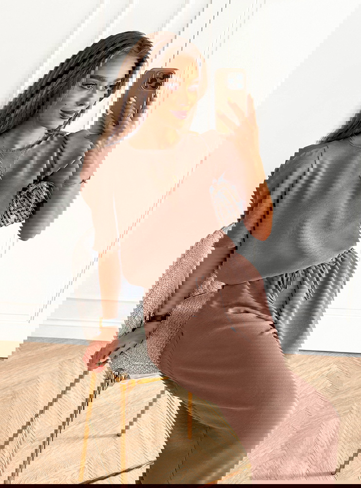 Komplet bluzka i szerokie spodnie z...