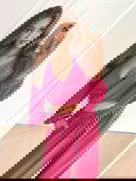 Komplet top z bufiastymi...