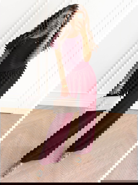 Bordowy komplet bluzka z... 2