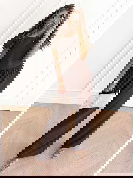 Czekoladowy komplet bluzka...