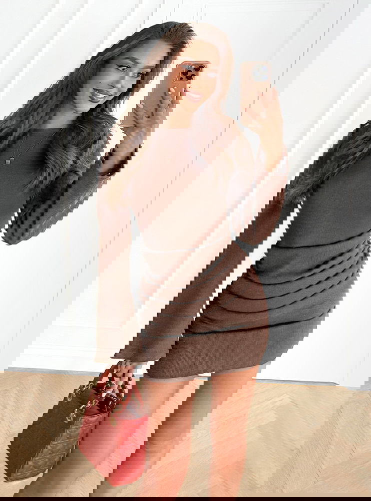 Prążkowana sukienka mini Lovelie -...