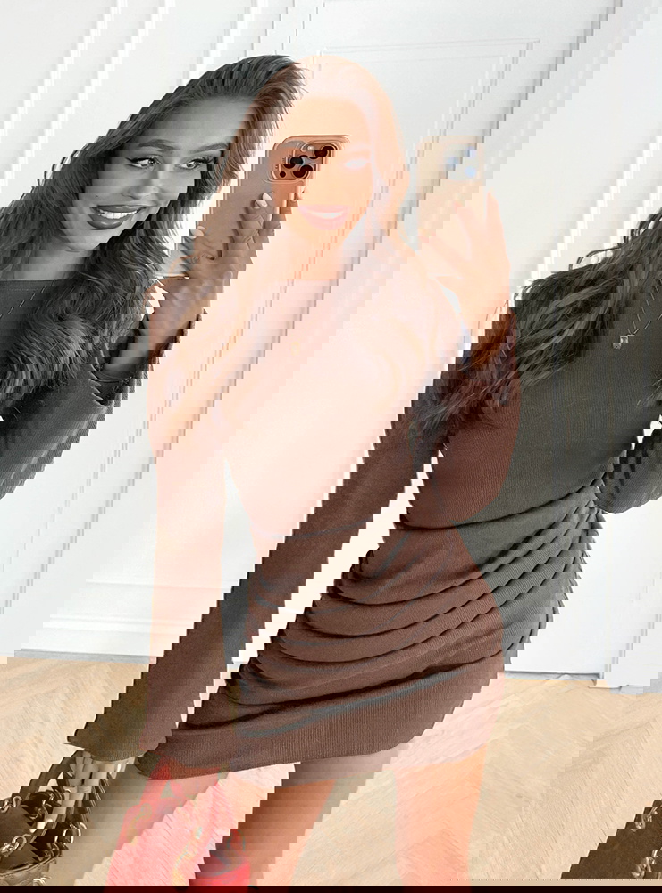 Prążkowana sukienka mini Lovelie -...