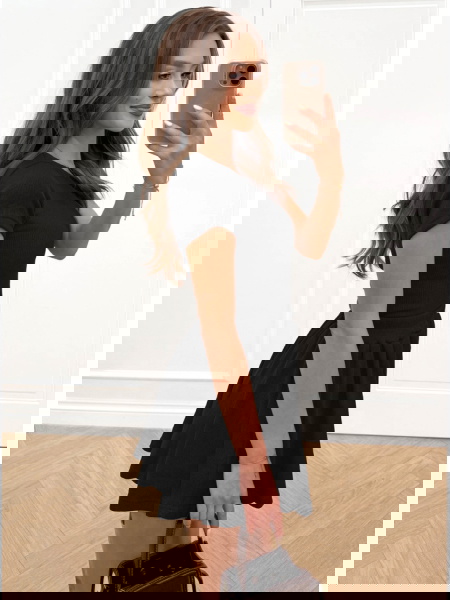 Czarny komplet prążkowany... 2