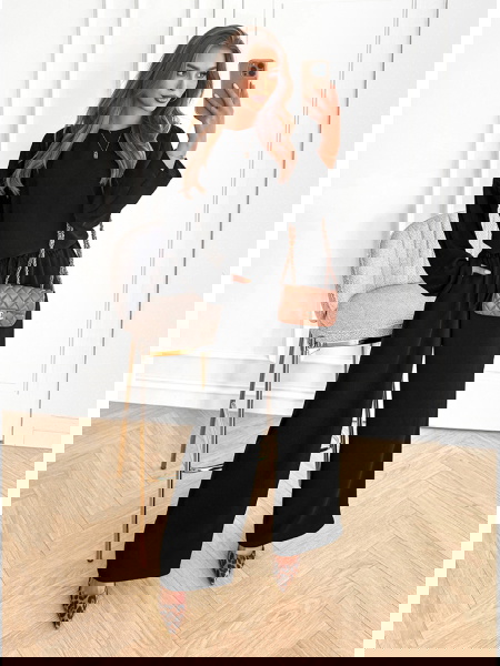 Czarny komplet bluzka i... 2