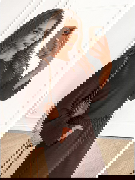 Czekoladowy komplet bluzka... 2