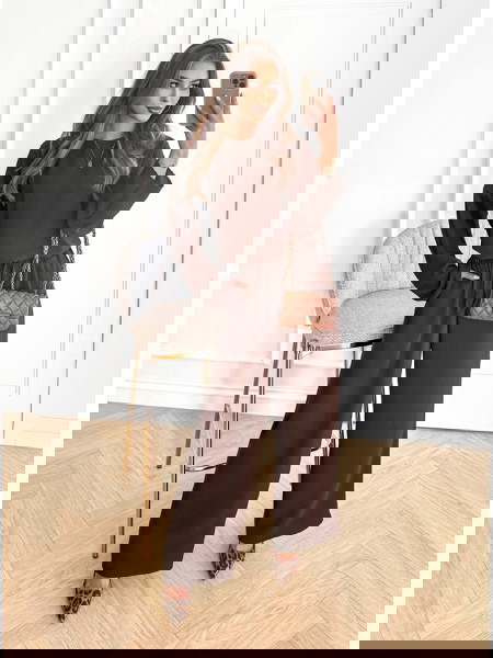 Czekoladowy komplet bluzka...