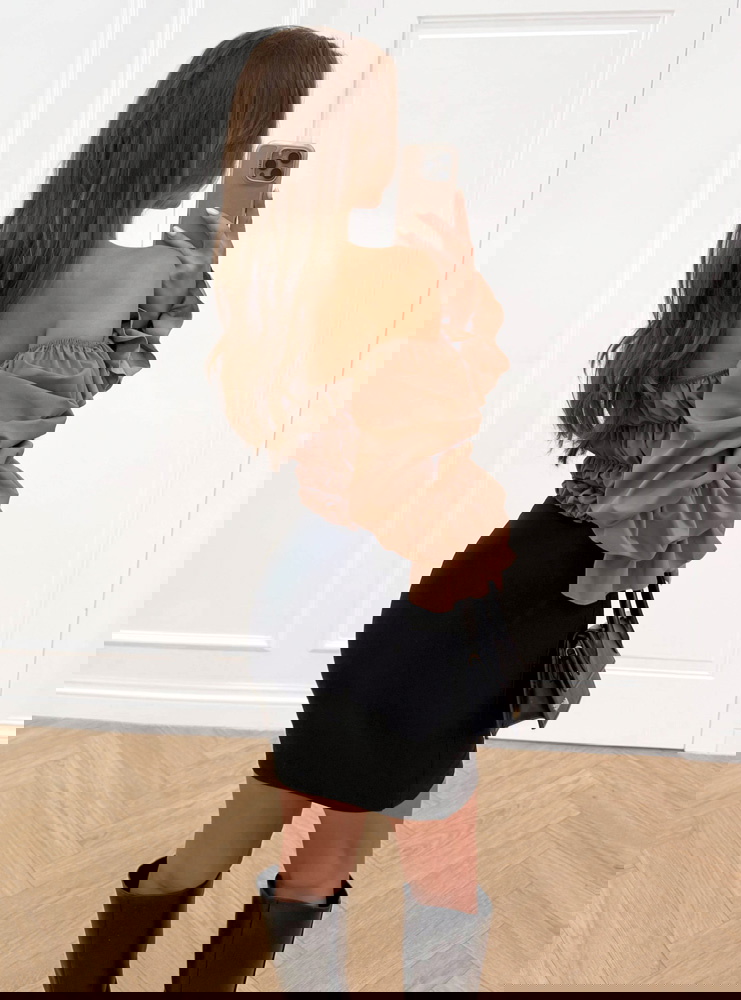 Bluzka typu hiszpanka Rebevra - mocha...