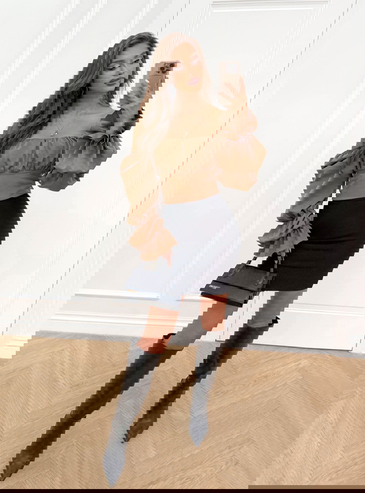 Bluzka typu hiszpanka Rebevra - mocha...