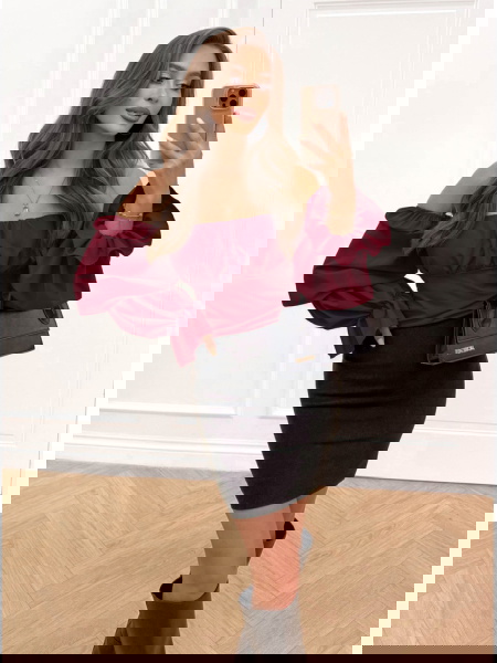 Bordowa bluzka typu... 2