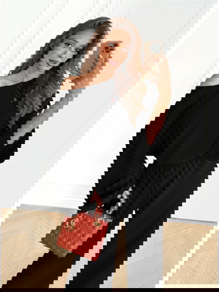 Czarny komplet koszulka i...