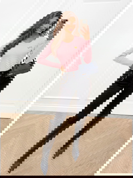 Pudrowa koszulka na długi... 2