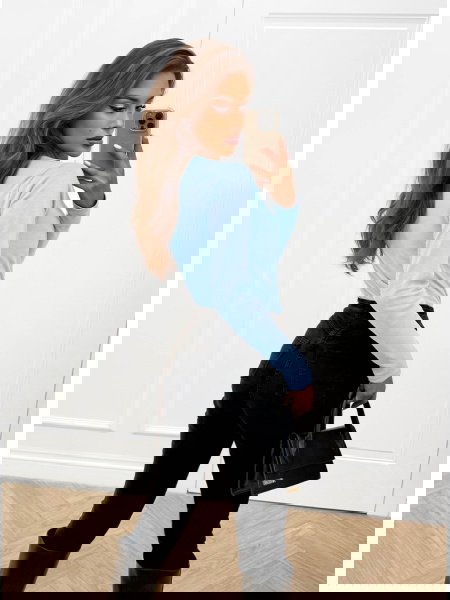 Błękitna koszulka na długi... 2