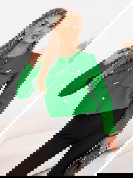 Zielona kurtka zapinana na... 2