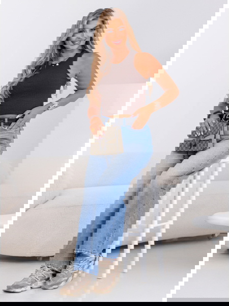 Czekoladowy prążkowany top... 2