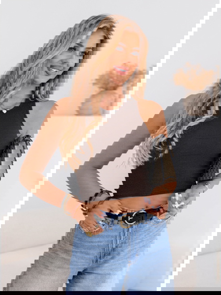 Czekoladowy prążkowany top...