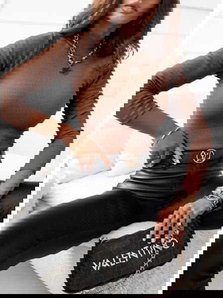 Prążkowana bluzka z... 2