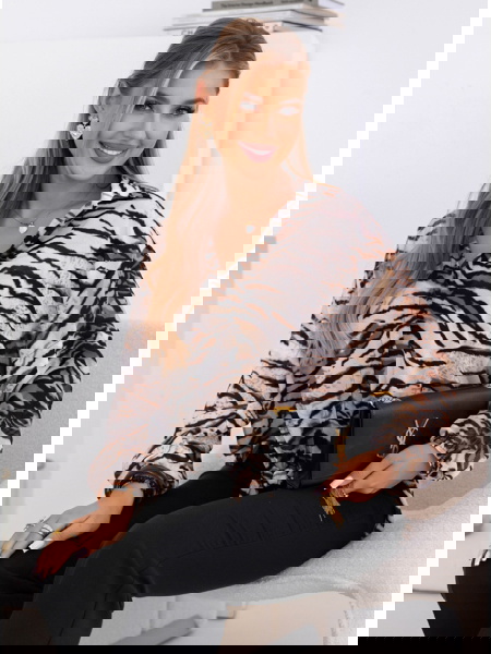 Wzorzysta koszula zapinana... 2