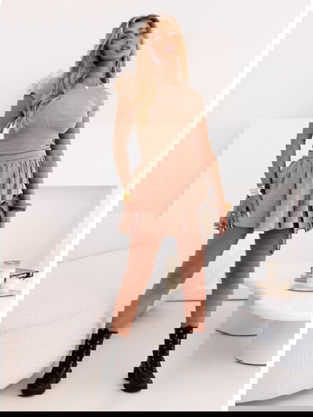 Beżowy komplet prążkowany... 2