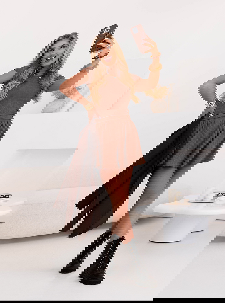 Komplet prążkowany bluzka i spodenki...