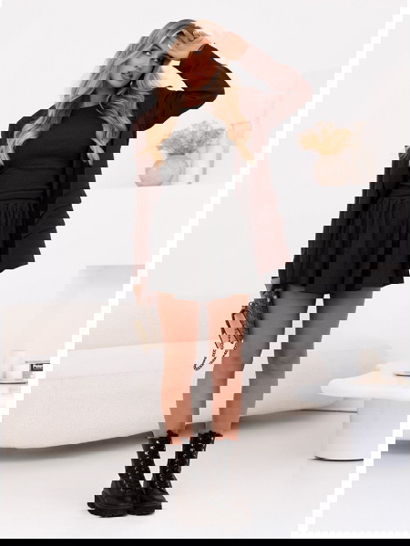 Czarny komplet prążkowany... 2