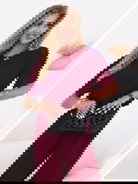 Bordowy komplet bluzka i... 2