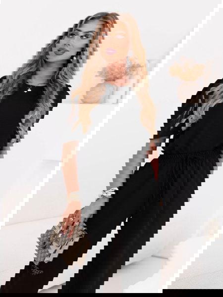 Czarny komplet bluzka i...