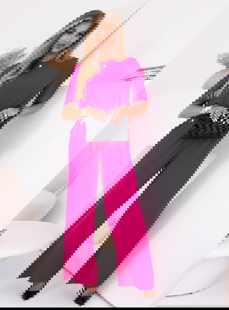 Komplet bluzka i szerokie spodnie z...