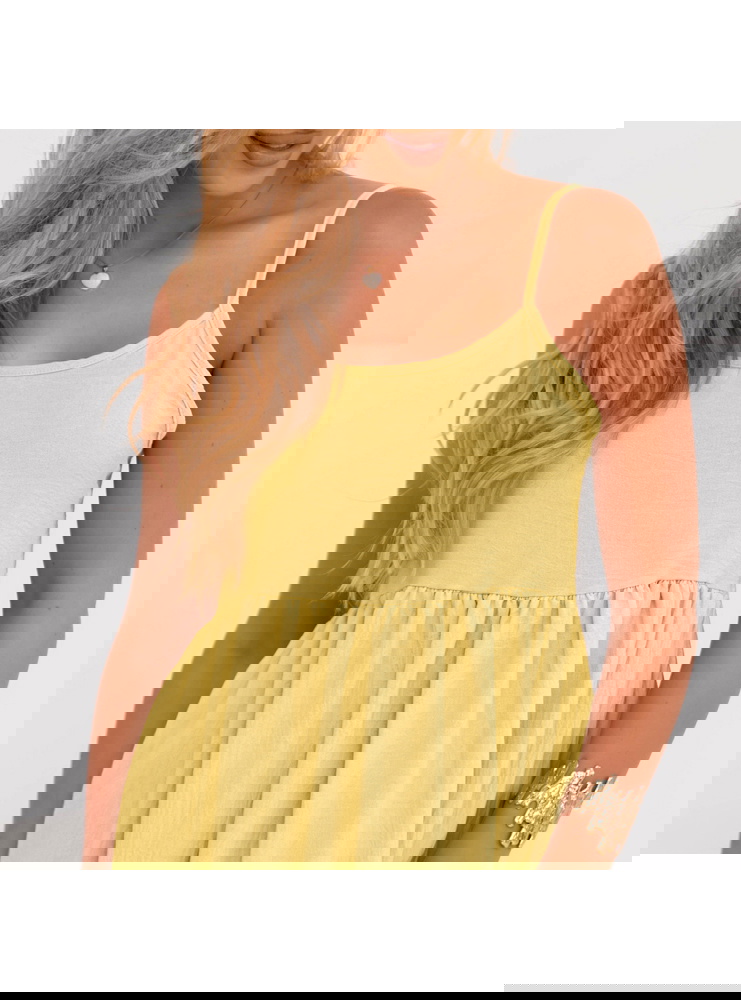 Rozkloszowana sukienka na ramiączkach...