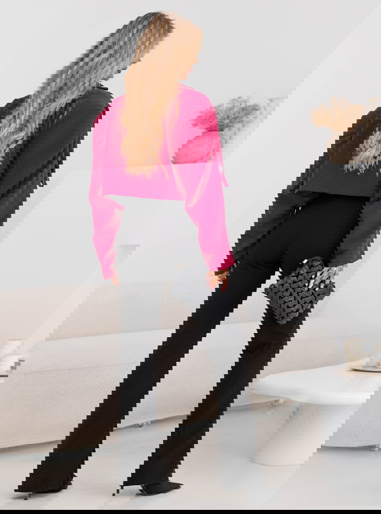 Czarne spodnie typu dzwony z...