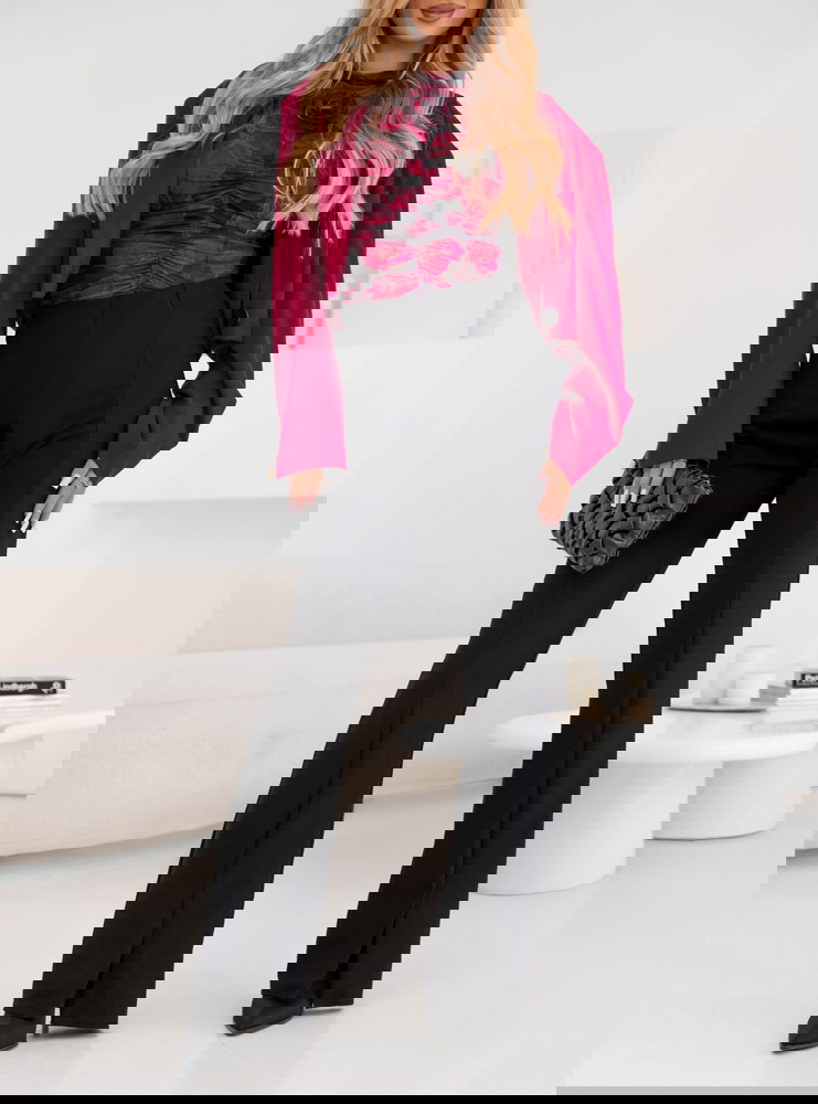 Czarne spodnie typu dzwony z...