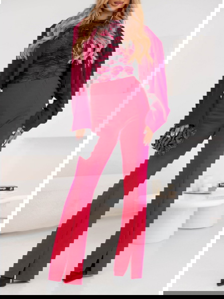 Malinowe spodnie typu...