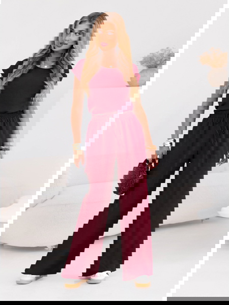 Bordowy komplet bluzka z... 2