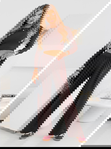 Czekoladowy komplet bluzka...