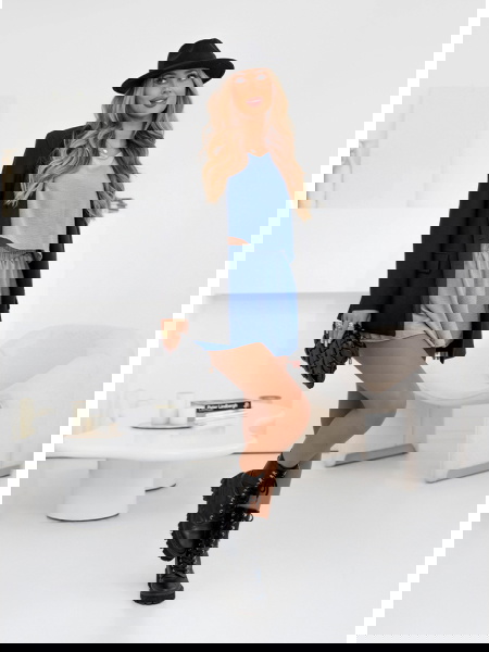 Błękitny komplet bluzka i...