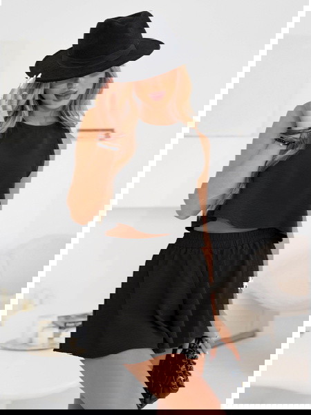 Czarny komplet bluzka i...