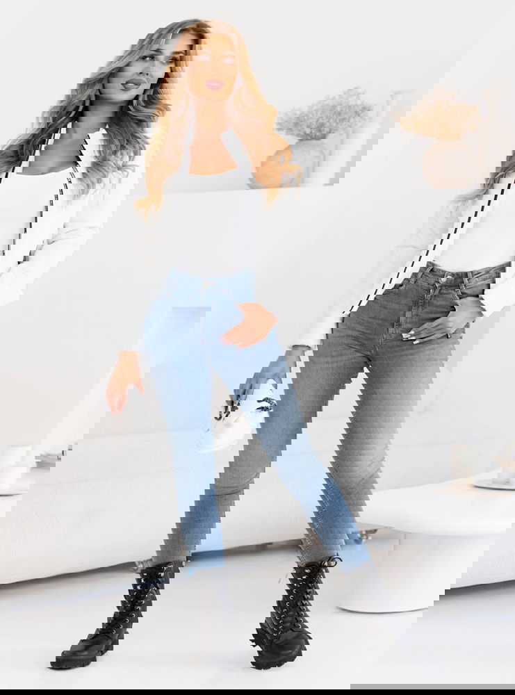 Biała pikowana kurtka Meropi