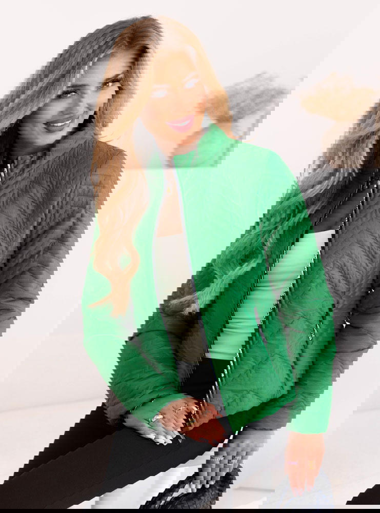 Zielona kurtka pikowana Meropi