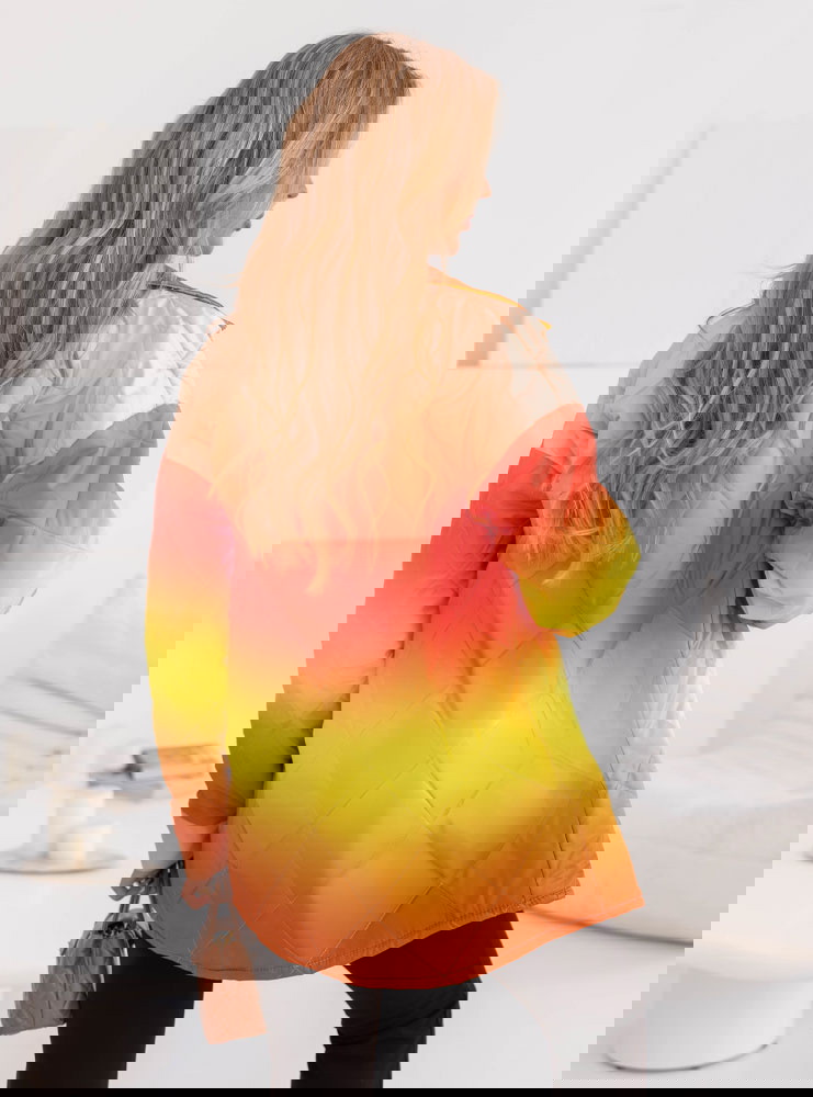 Kolorowa pikowana kurtka Rypsyma -...