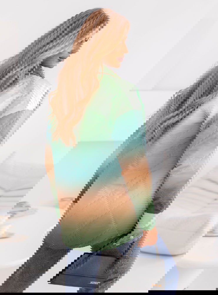 Kolorowa pikowana kurtka Rypsyma -...