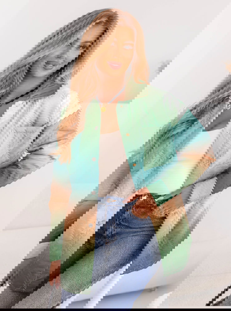 Kolorowa pikowana kurtka Rypsyma -...