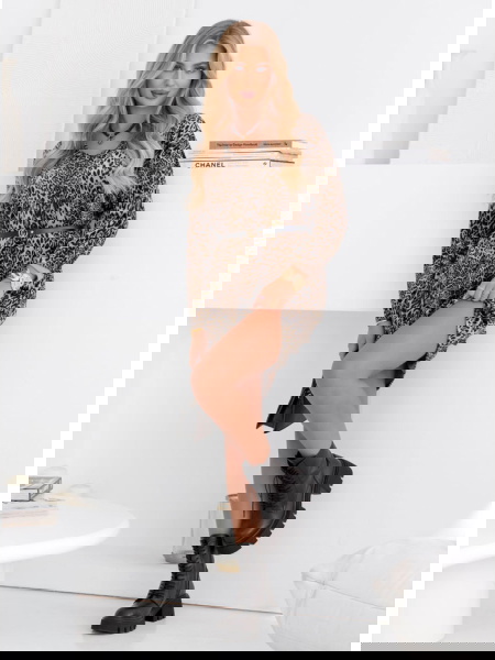 Welurowa sukienka w... 2