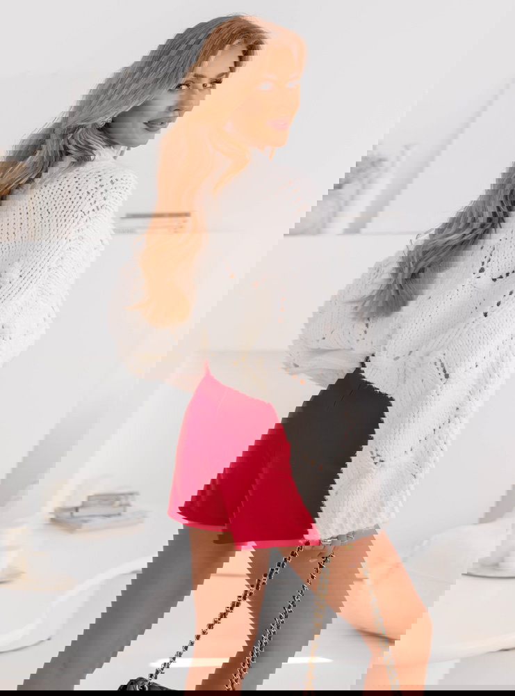 Malinowe spódnico - spodenki Lauryl