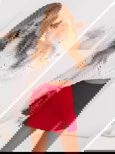 Malinowe spódnico -...