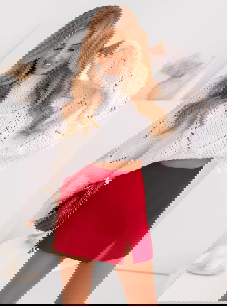 Malinowe spódnico - spodenki Lauryl