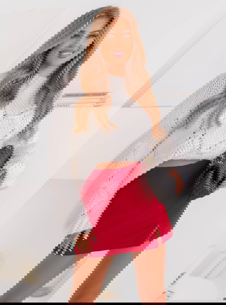 Malinowe spódnico - spodenki Lauryl