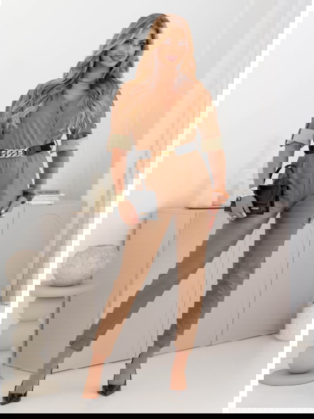 Kombinezon z eko skóry...