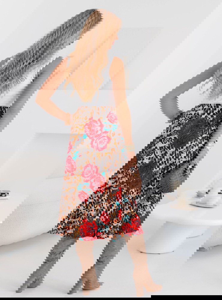 Wzorzysta spódnica midi Kenley - wzór 2