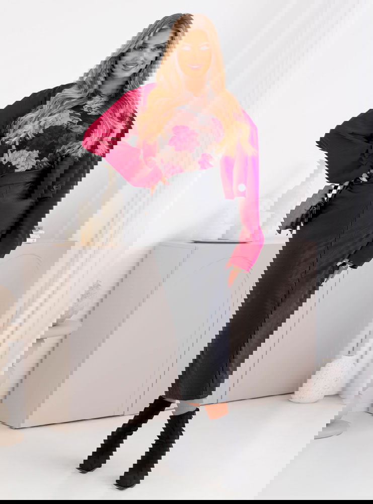 Czarna spódnica midi z eko skóry Atla