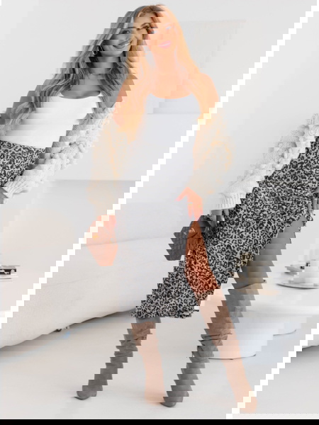 Dopasowana spódnica midi z... 2